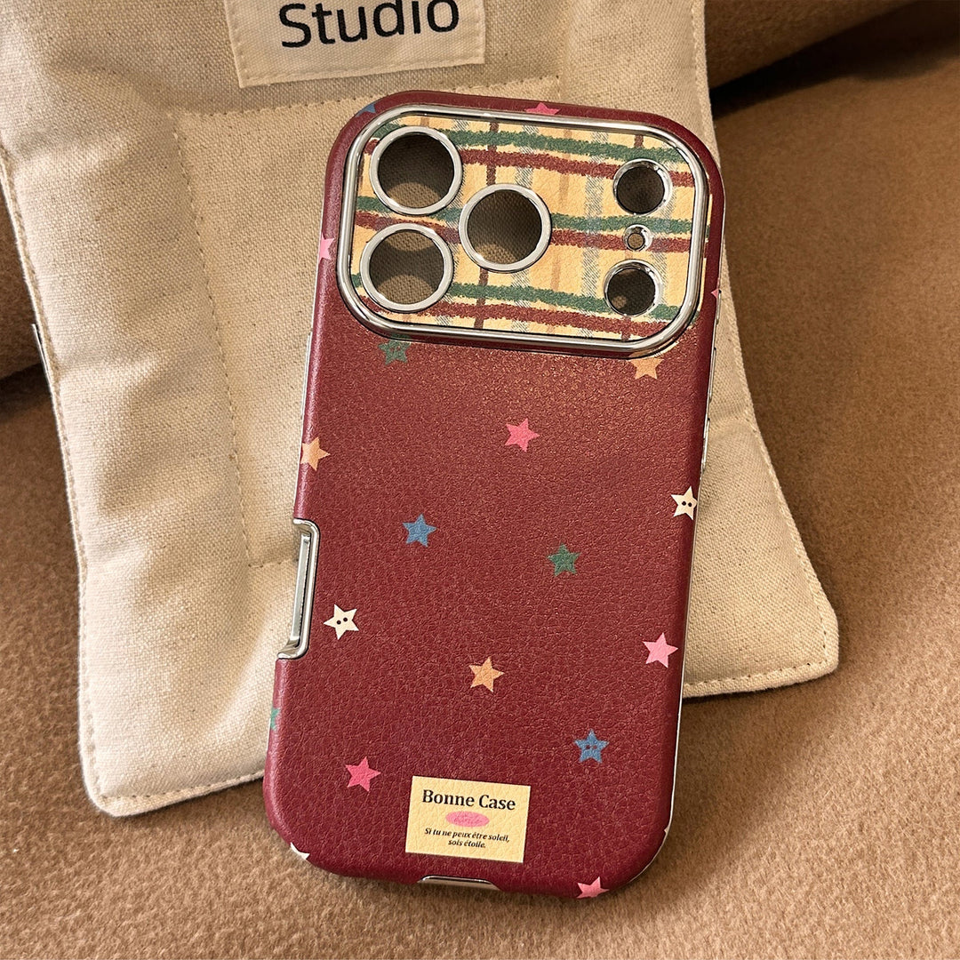 Color star contrast creative application iphone17promax mobile phone case Apple 16 anti-drop 13 all-inclusive 15 hand rope