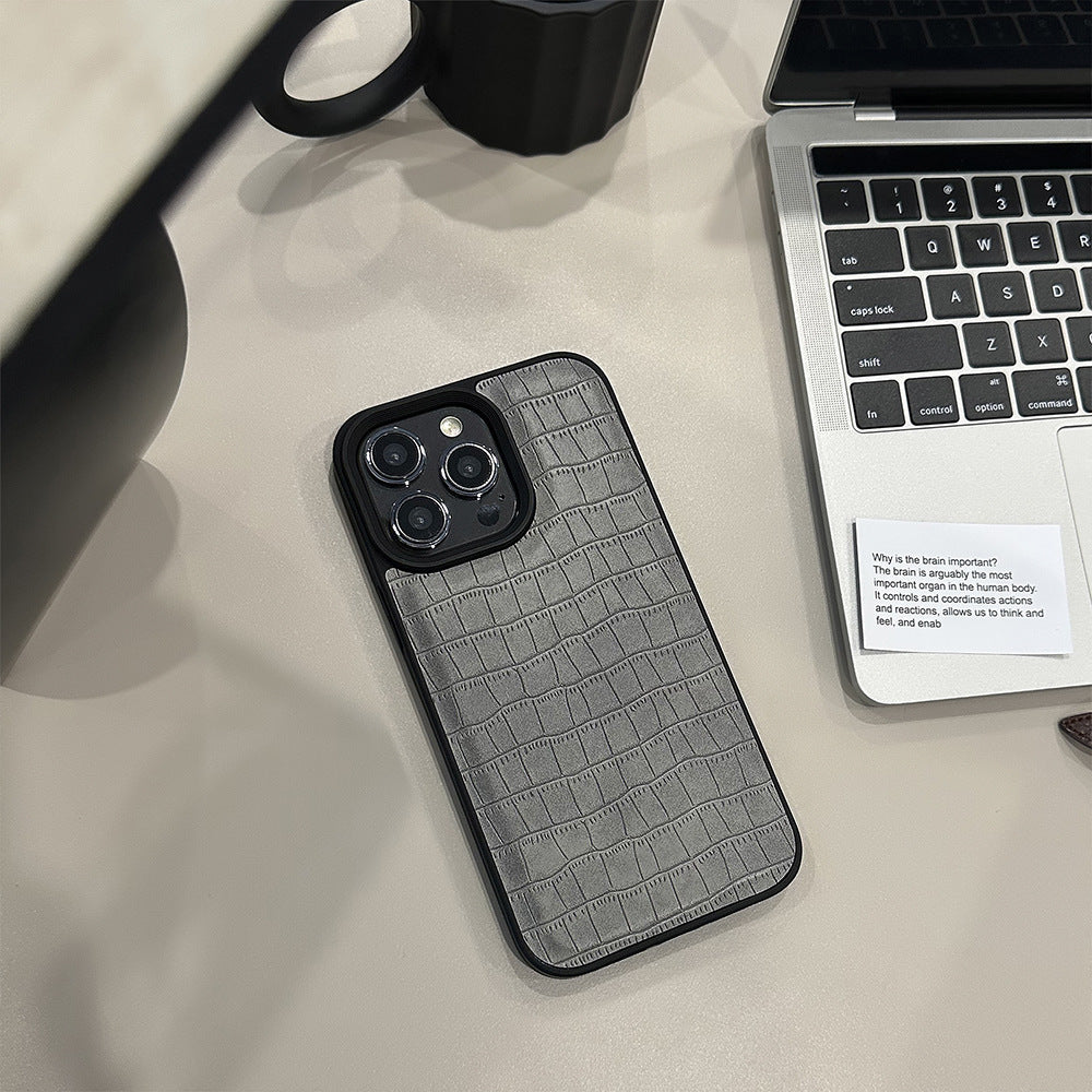 Funda de móvil retro de estilo premium 12 con estampado de piel de cocodrilo 15 para iPhone 13 17promax con personalidad 16