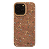 Funda de piel suave con pequeña aplicación floral para iPhone 16 Apple 15, 17promax, estilo retro, literatura y arte, otoño e invierno.