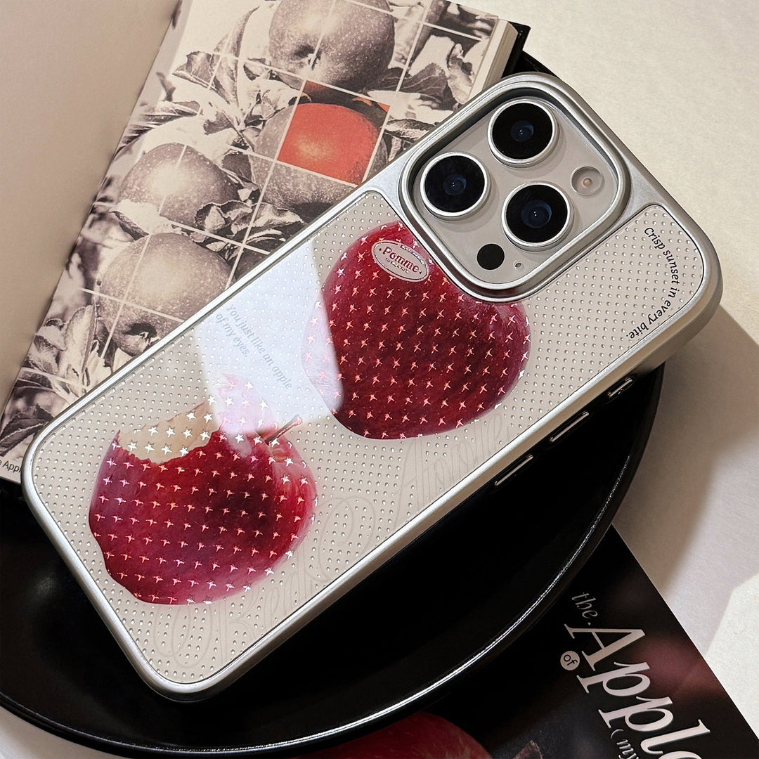 Funda dorada para teléfono iPhone 16 Pro Max estrella roja Apple 15 chapado duro 14 para 13 premium 17 Huawei