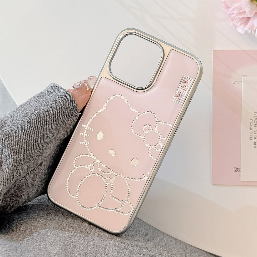 Gilt iphone16 mobile phone case 15promax pink cartoon cat 14 Apple 13 Epoxy 17 for Huawei