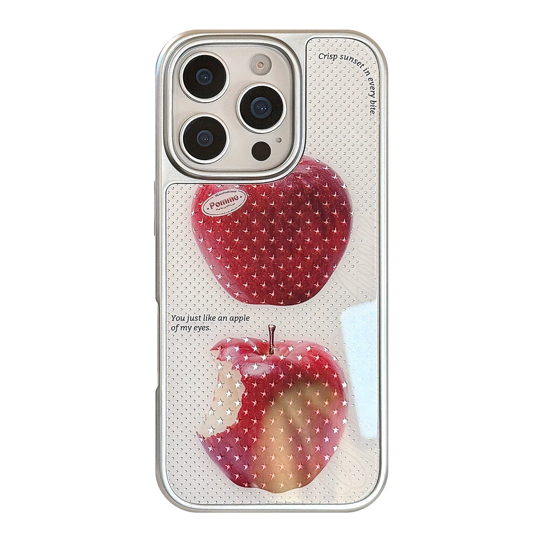 Funda dorada para teléfono iPhone 16 Pro Max estrella roja Apple 15 chapado duro 14 para 13 premium 17 Huawei