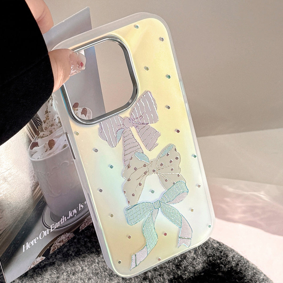 Funda para iPhone 15 Pro Max con purpurina, 16 colores, lazo de lunares, 13 dulce, 17 anticaídas con láser