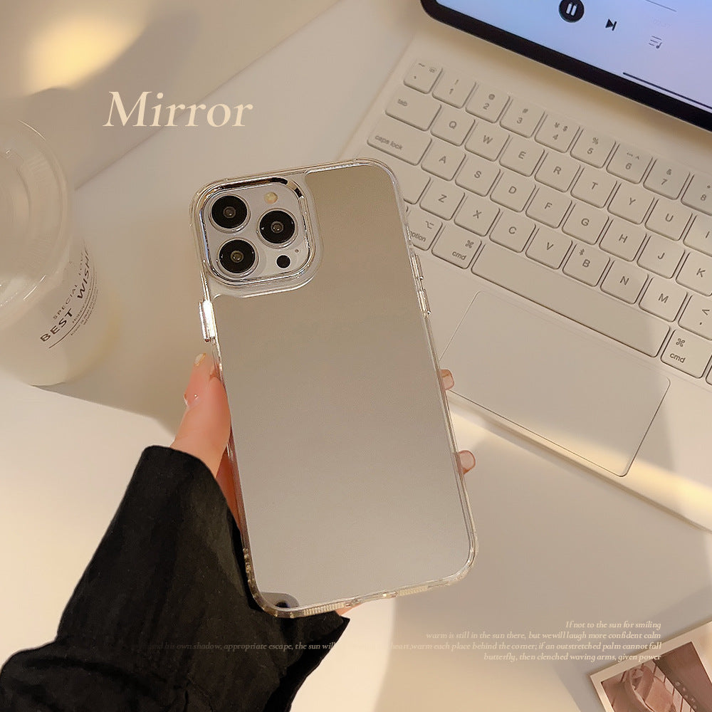 Гальванизированное зеркало 17pro max для iPhone 16 Apple 15 чехол для мобильного телефона 12 улучшенное ощущение 13pro простой 11
