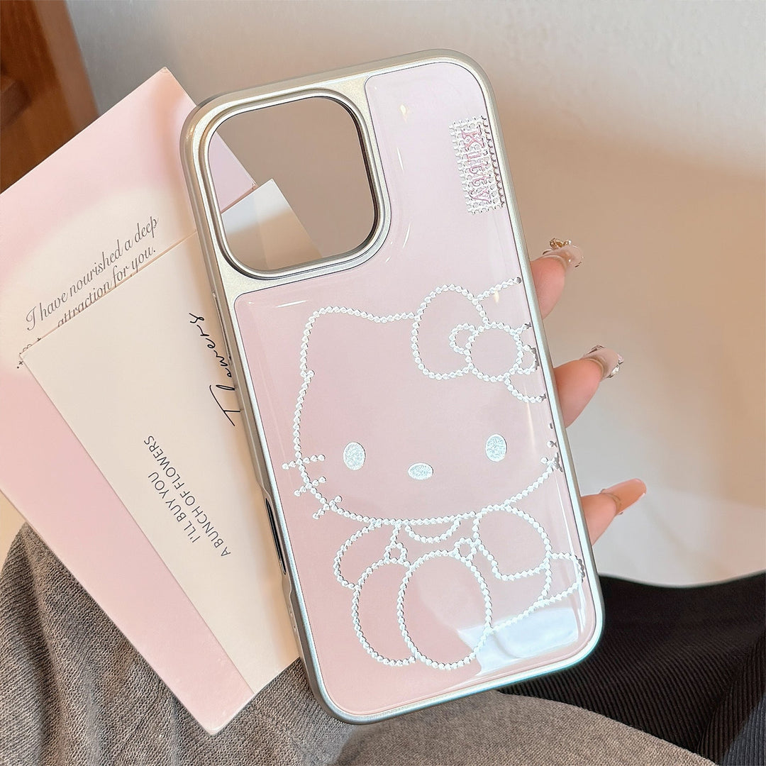 Gilt iphone16 mobile phone case 15promax pink cartoon cat 14 Apple 13 Epoxy 17 for Huawei