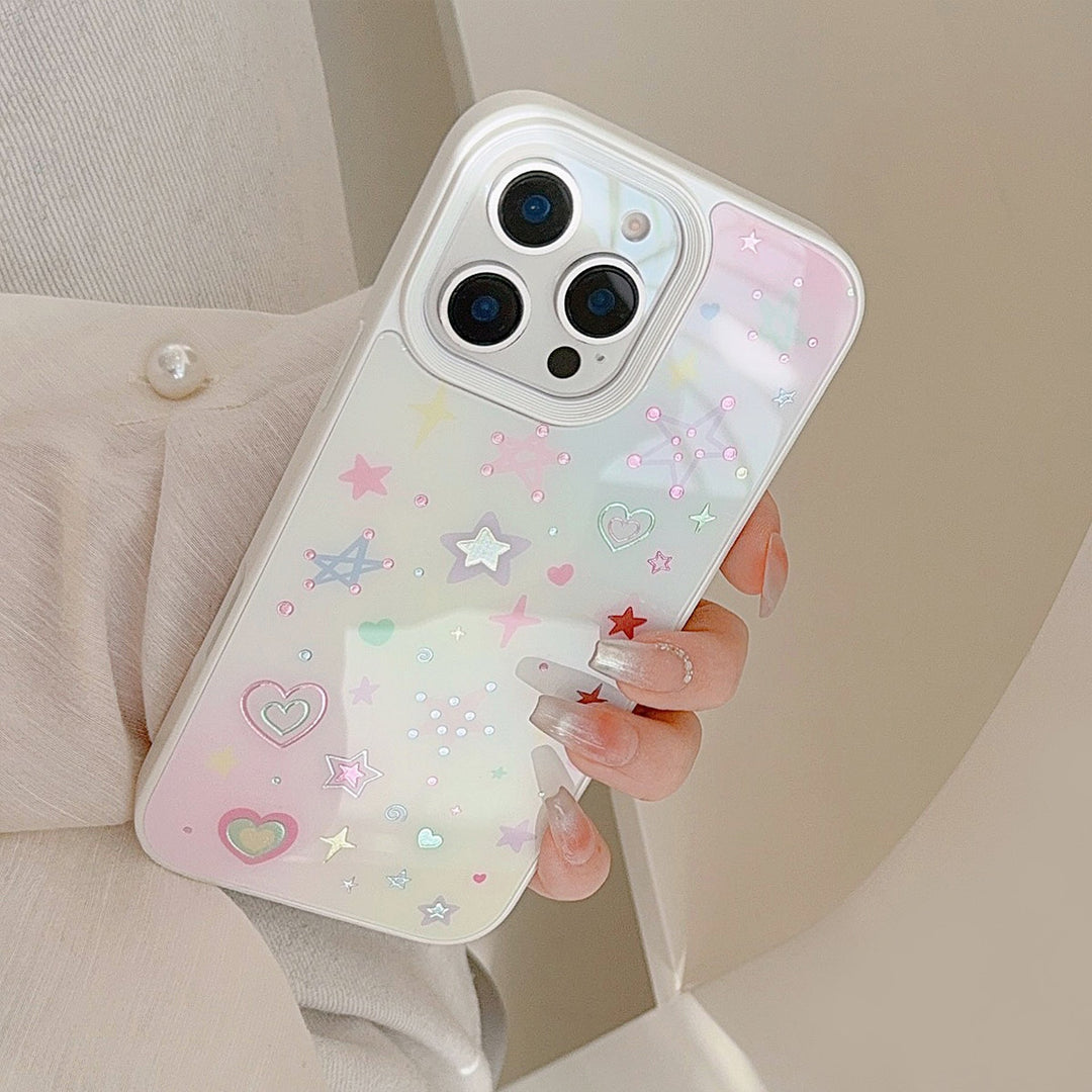 Gilt star iPhone17 mobile phone case Apple 15 small fresh 11 suitable for 16pro max sweet 14 glass