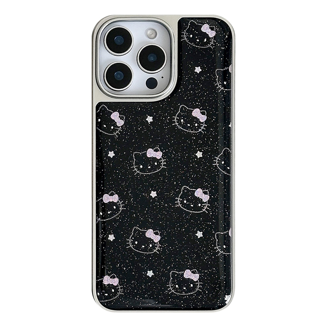 Purpurina dorada en estrella, funda para móvil de gato con 16promax para Apple 15, iPhone 17 galvanizada, Huawei P70