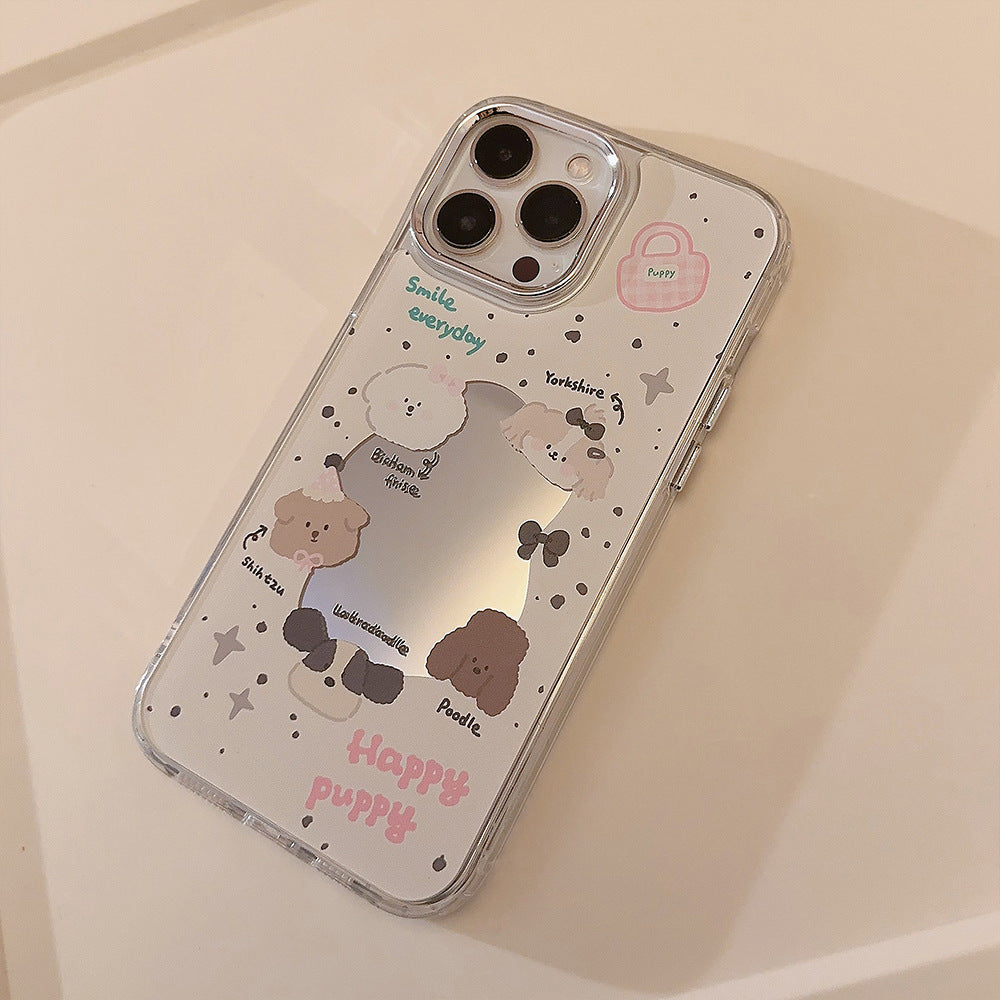 Bonito ins cachorro iphone16 para iphone 17pro max funda 13 espejo galvanizado 11 original 12