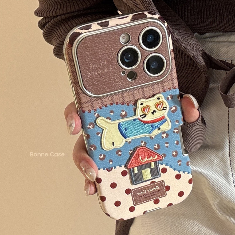 Funda de leopardo para iPhone 17 Pro Max, carcasa para Apple 16, antigolpes 15, de piel retro, dibujos animados 12