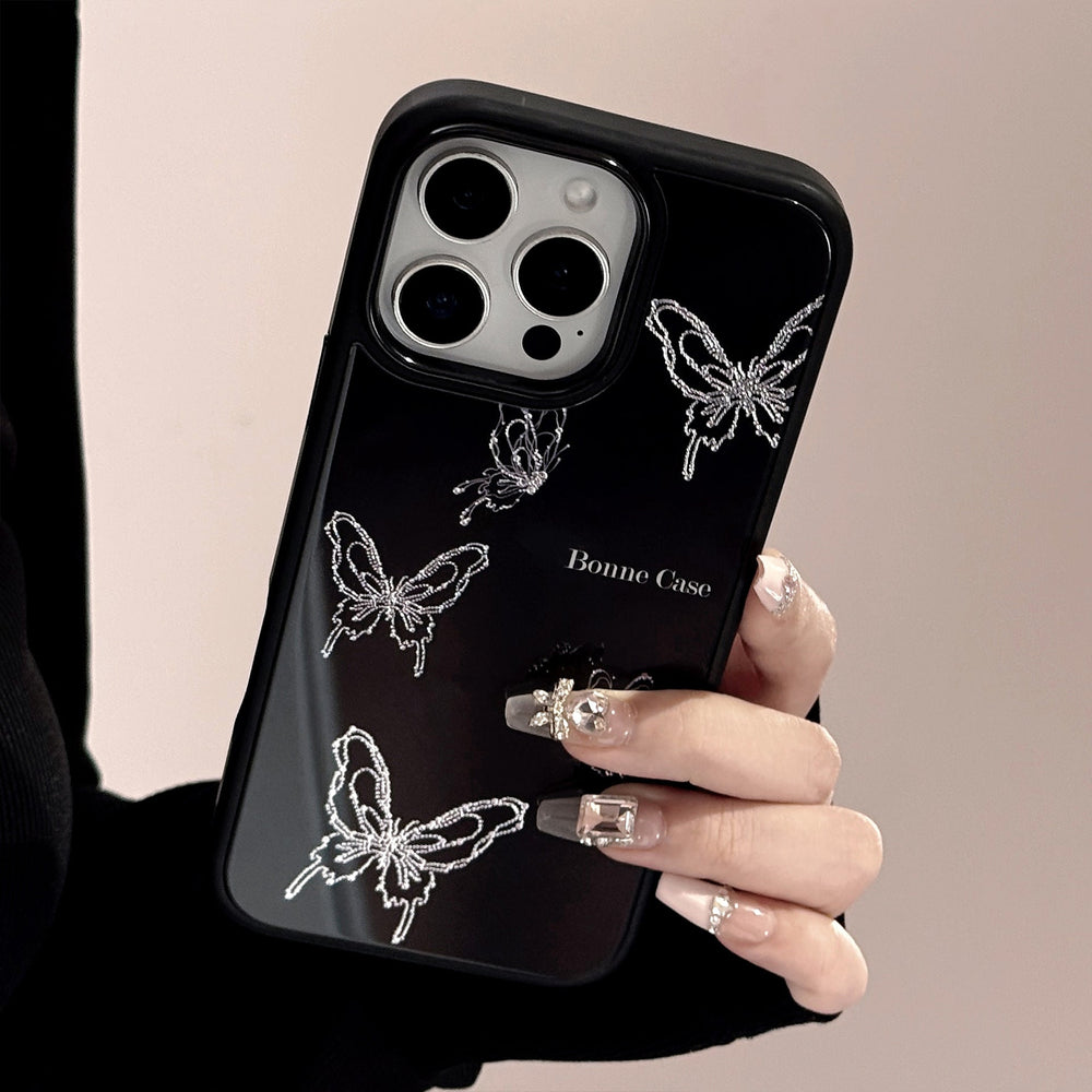Gilt ins butterfly iphone17 apple 15promax phone case 13/14 glass 12 for 16plus hard
