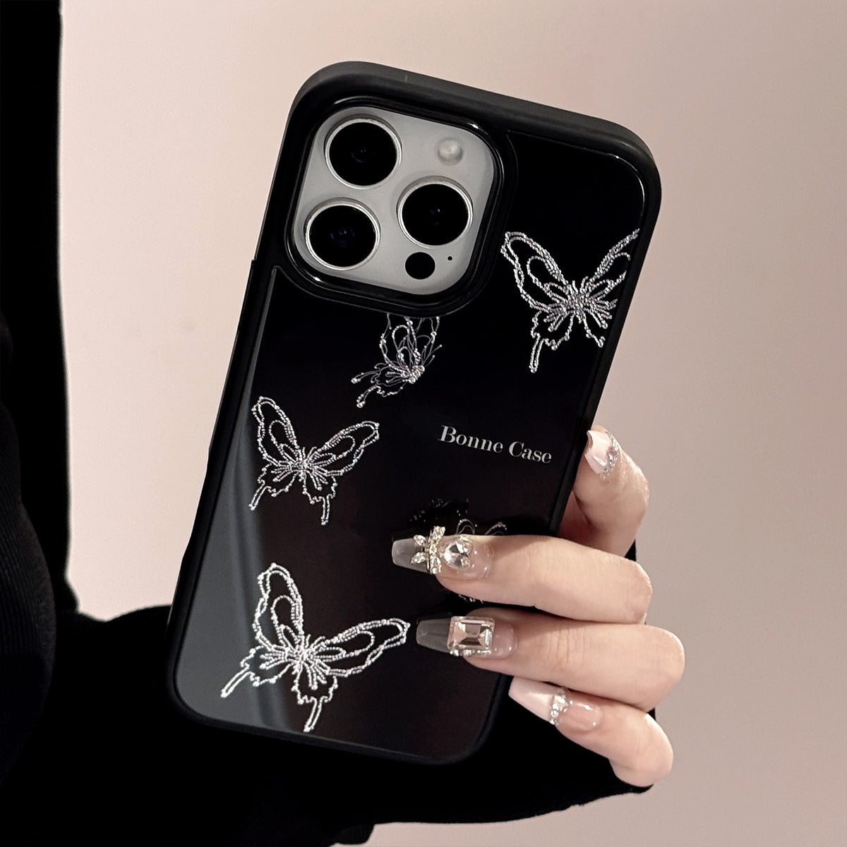 Funda para iPhone 17 Apple 15ProMax con diseño de mariposa dorada, cristal 13/14, para 16Plus, dura
