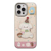 ins chica dulce cachorro manzana 16 funda para móvil 17pro max aplicación tridimensional cortical iPhone15 anticaída 14 dura