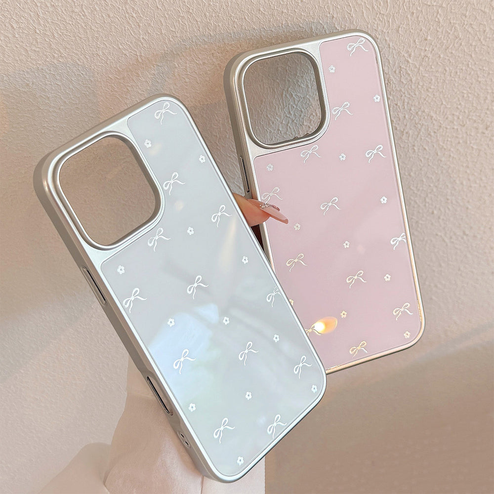Gilt aplicable a la funda de móvil Apple 16Pro Max iphone17 lazo galvanizado 14 pequeña fresca Huawei P70