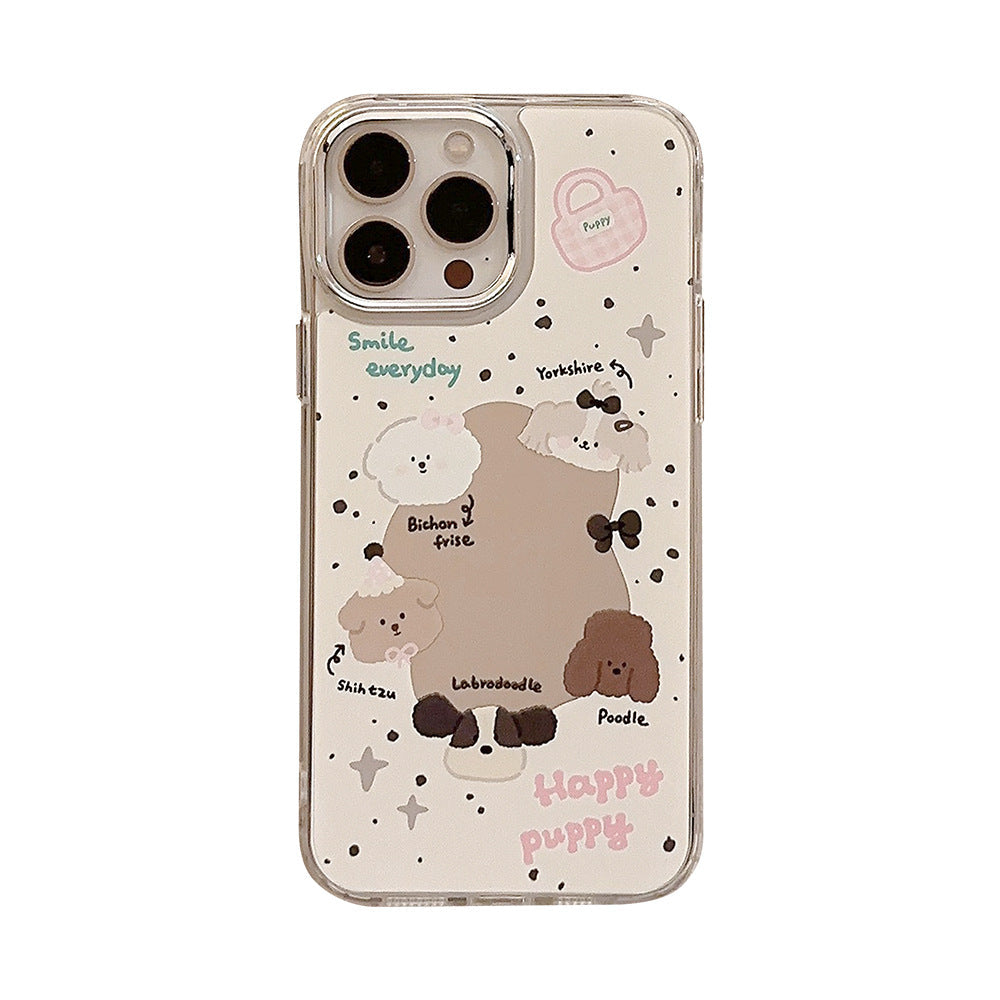 Bonito ins cachorro iphone16 para iphone 17pro max funda 13 espejo galvanizado 11 original 12