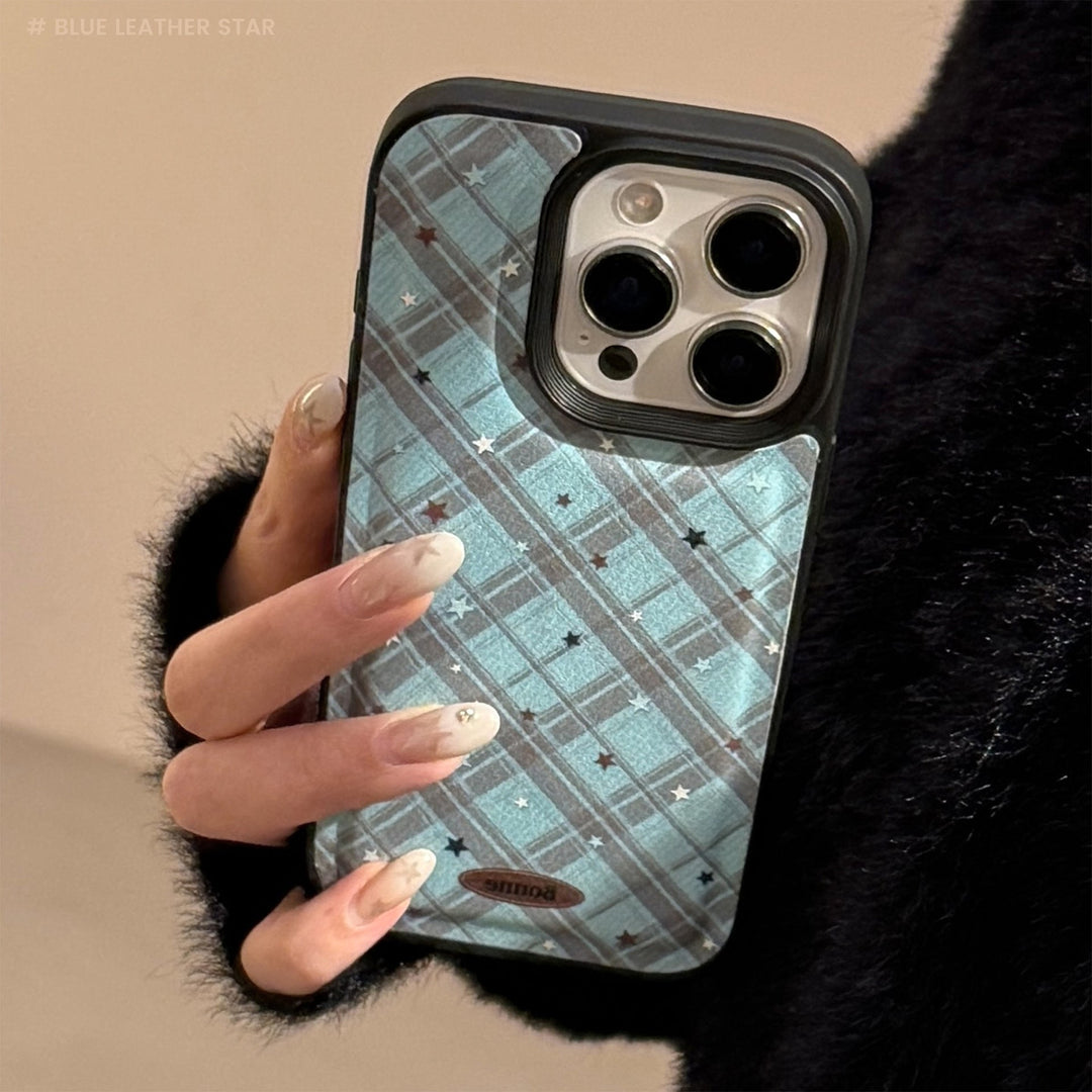 Персонализированный чехол для iPhone 15 Apple 17 с бриллиантовой звездой, 16promax, 13, утолщенный, из коры, 14, противоударный.