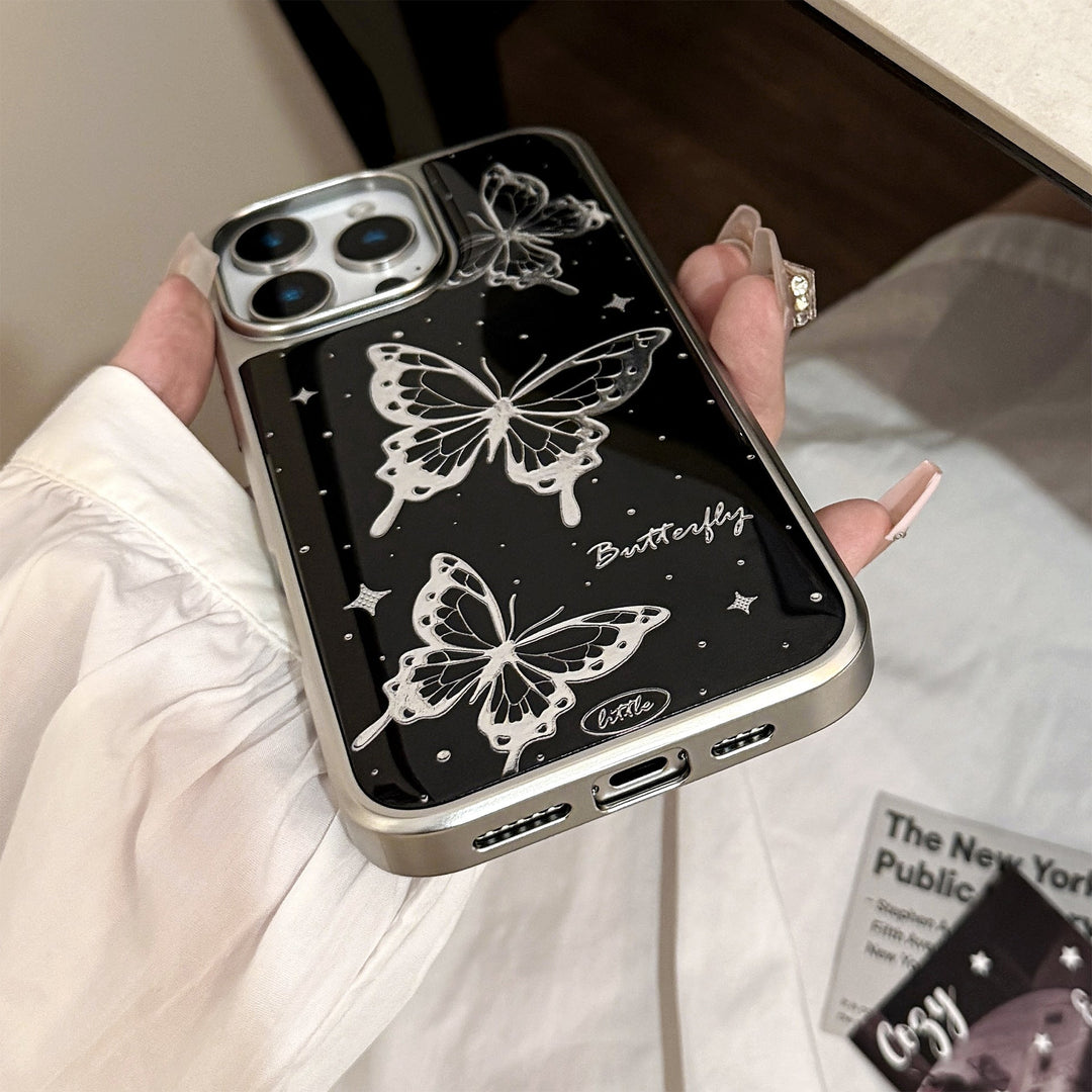 Gilt iphone16 Epoxy Case Apple 15Pro Max Mobile Phone Case 14 Dark Wind Butterfly 17 Suitable for Huawei