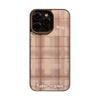 Funda de teléfono móvil Maillard a cuadros marrones para iPhone 16, Apple 17 Pro de cuero, 11 compatible con 13 generaciones, 12 otoño e invierno max