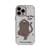 Funda para iPhone 16 de gato de yoga adecuada para iPhone 15 Pro Max Apple 11 de dibujos animados divertidos 13 espejo 17 generación