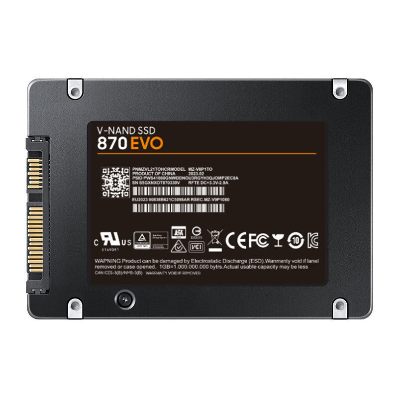 High-Speed 2.5-inch SATA3 Solid State Drive | 870 EVO V-NAND Design | Multiple Capacities