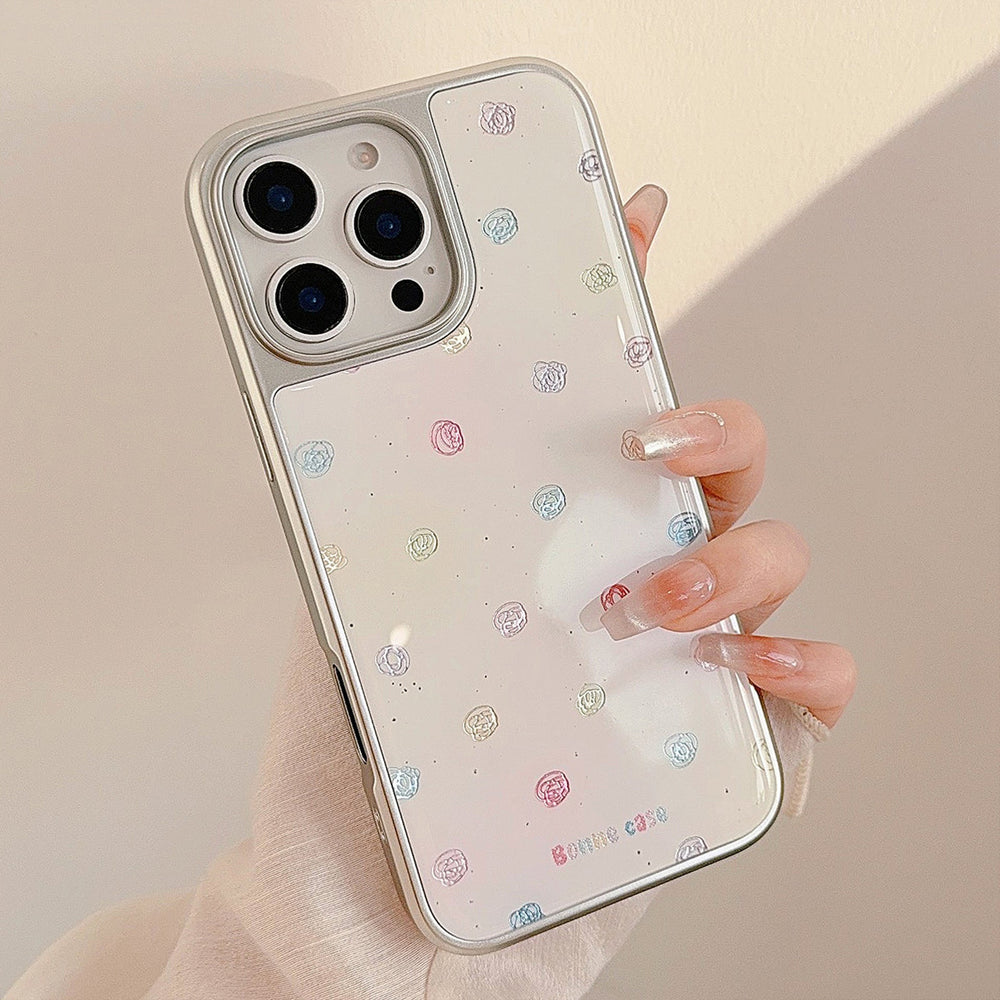 Gilt applicable Apple 15promax mobile phone case iphone16 color graffiti 17 electroplated silver 14 Epoxy Huawei