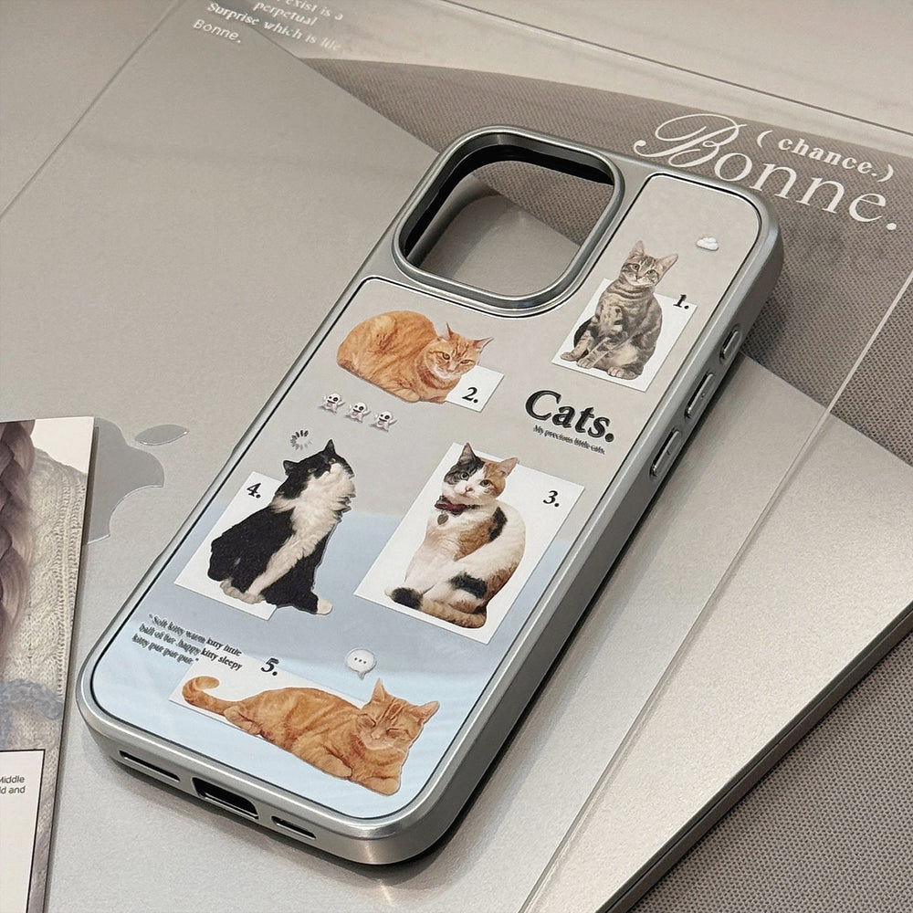 Funda para móvil Cat daily aplicación 16promax iphone17 espejo apple 15 galvanizado plata 13 nicho premium