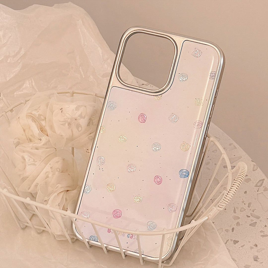 Gilt applicable Apple 15promax mobile phone case iphone16 color graffiti 17 electroplated silver 14 Epoxy Huawei
