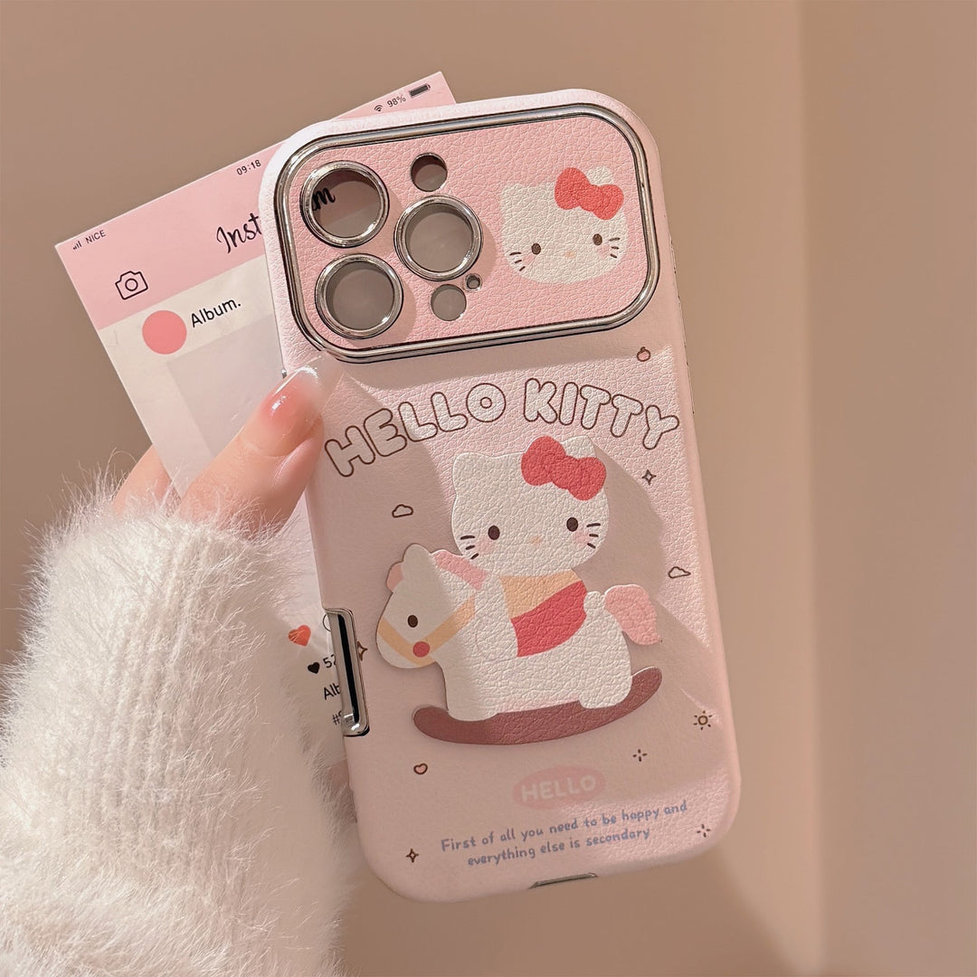 Funda de teléfono móvil de dibujos animados suave y linda Cortical Trojan cat para Apple 15promax iphone16 con cordón 17 14 suave