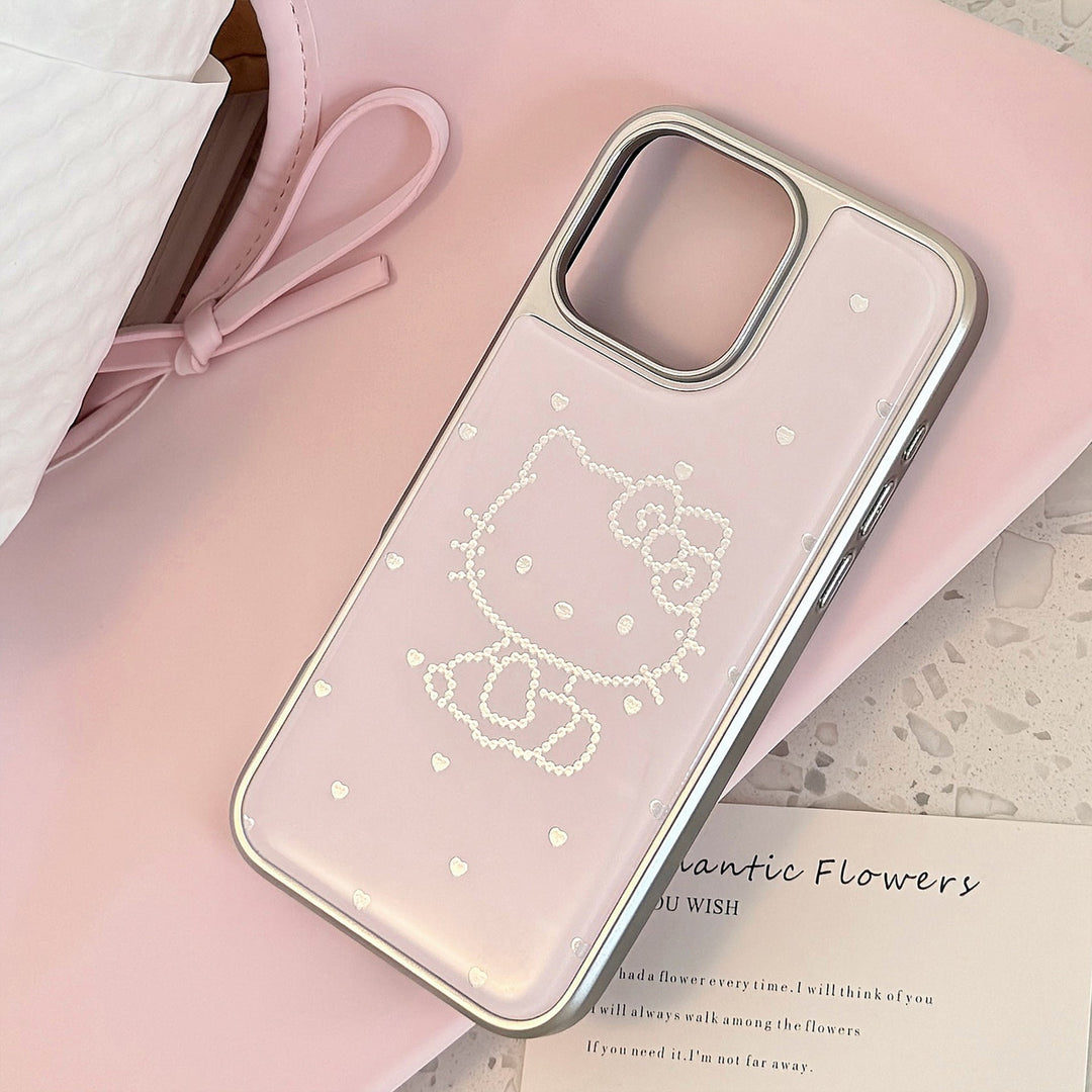 Gilt Epoxy iphone16 Sweetheart Cat Suitable for 17 Apple 15promax Mobile Phone Case 13 Electroplating 14 Huawei