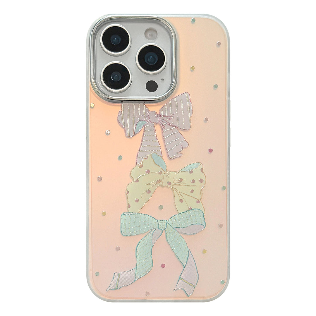 Funda para iPhone 15 Pro Max con purpurina, 16 colores, lazo de lunares, 13 dulce, 17 anticaídas con láser