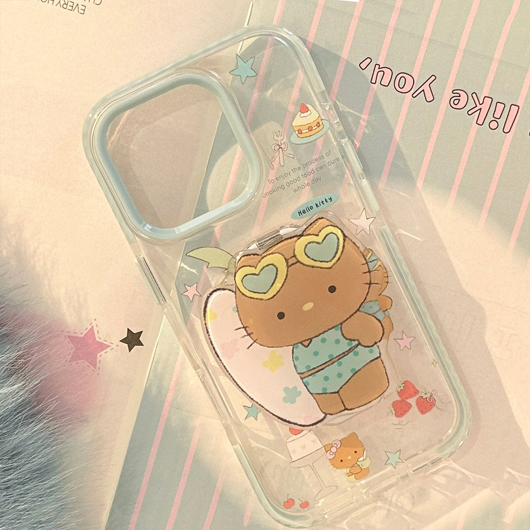 Stereo cartoon iPhone17promax Apple 16 mobile phone case, black cat suitable for 14 folding mirror 13 soft