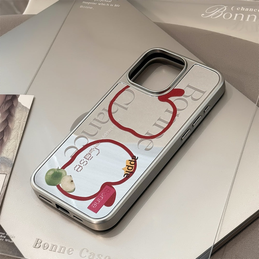 El sentido prémium es adecuado para funda de móvil 16promax, línea de espejo iPhone17 Apple 15, plateado galvanizado 13.