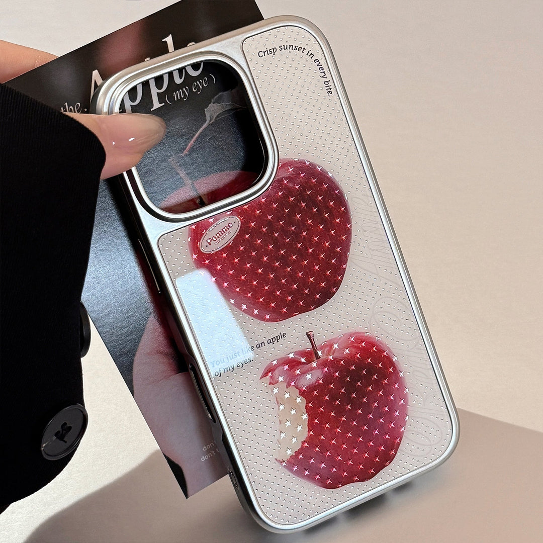 Funda dorada para teléfono iPhone 16 Pro Max estrella roja Apple 15 chapado duro 14 para 13 premium 17 Huawei
