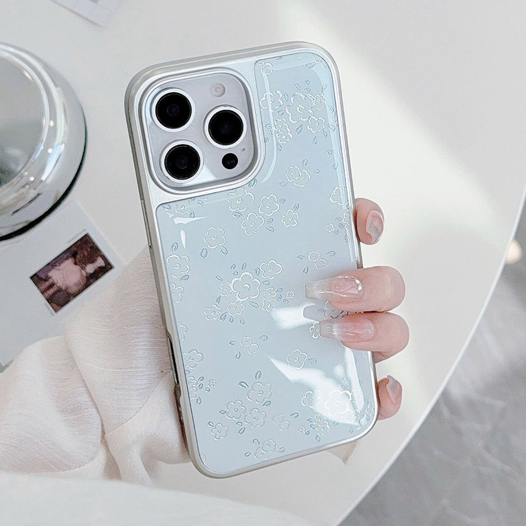 Gilt ins fresh flower apple 16pro max mobile phone case iphone15 Epoxy 17 suitable for huawei mate70