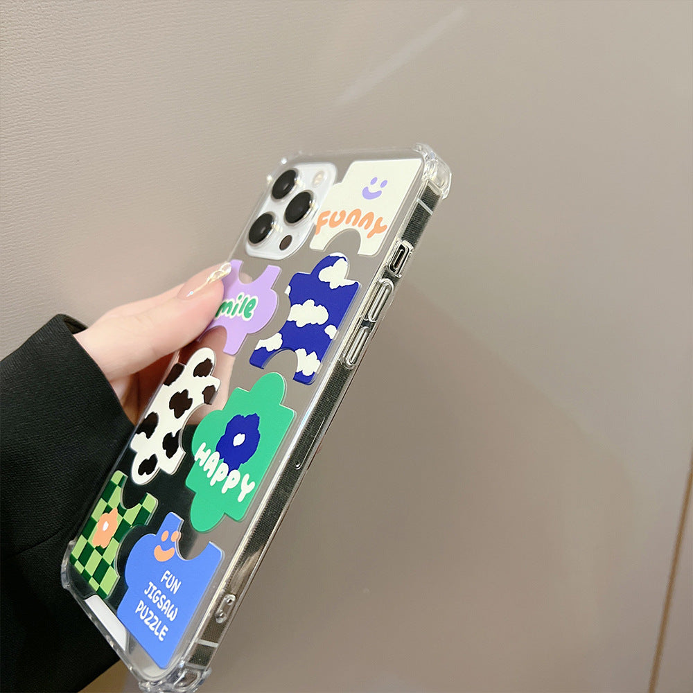 Персонализированный чехол для телефона 17pro Apple iPhone 16plus 14promax зеркальный 11 противоударный 8 подходит для XR