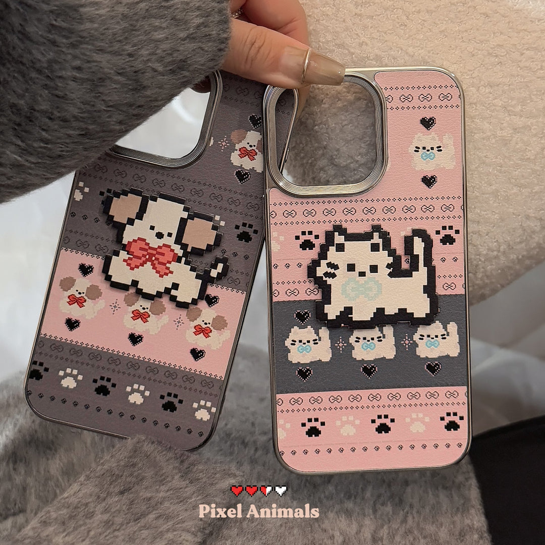 Fair Island cartoon apple 16 mobile phone case 17promax leather 15 for iPhone13 plating hard 11 couple