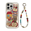 ins three-dimensional red apple cartoon is suitable for iphone16 mobile phone case 17pro max mirror 13 lanyard 14 generation