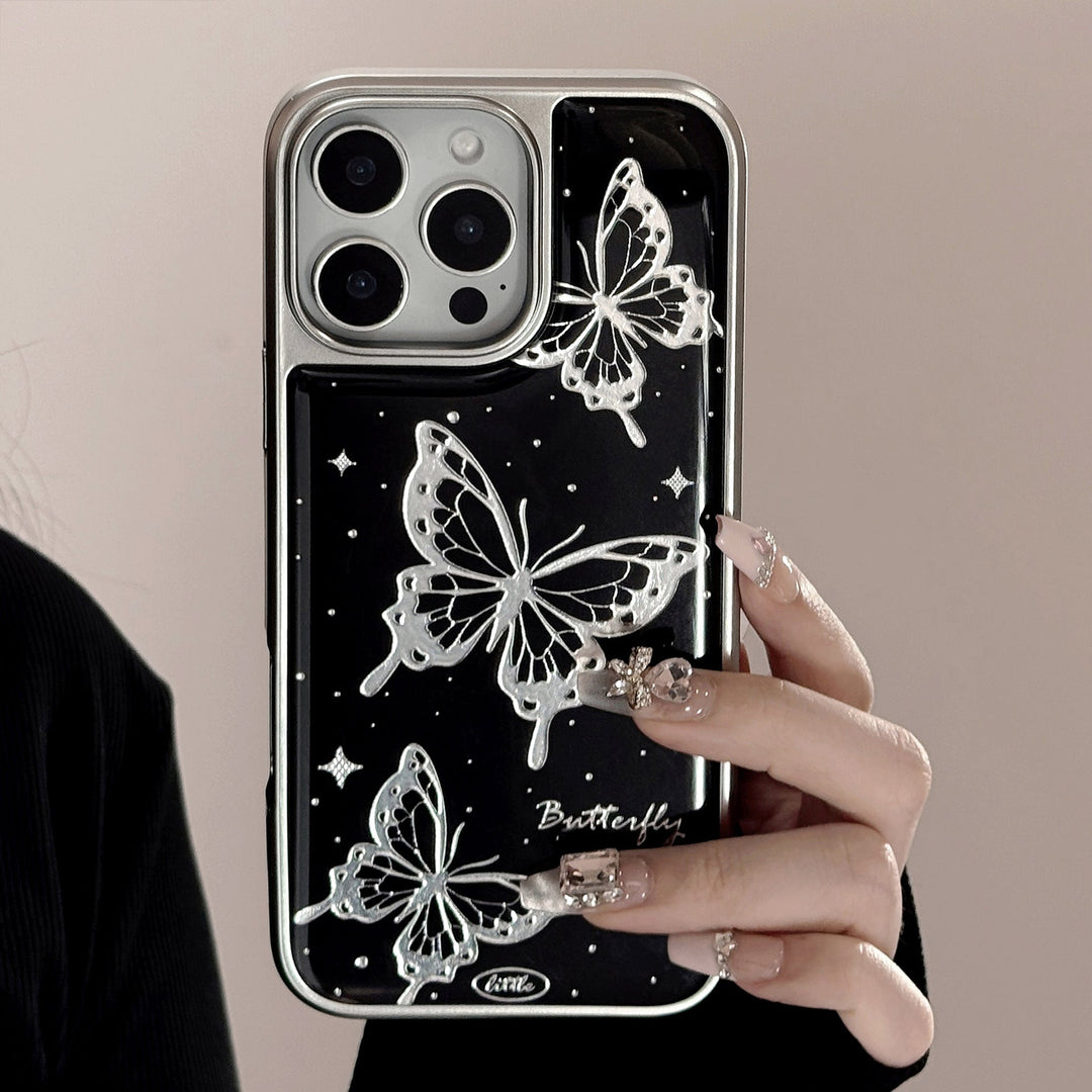 Gilt iphone16 Epoxy Case Apple 15Pro Max Mobile Phone Case 14 Dark Wind Butterfly 17 Suitable for Huawei
