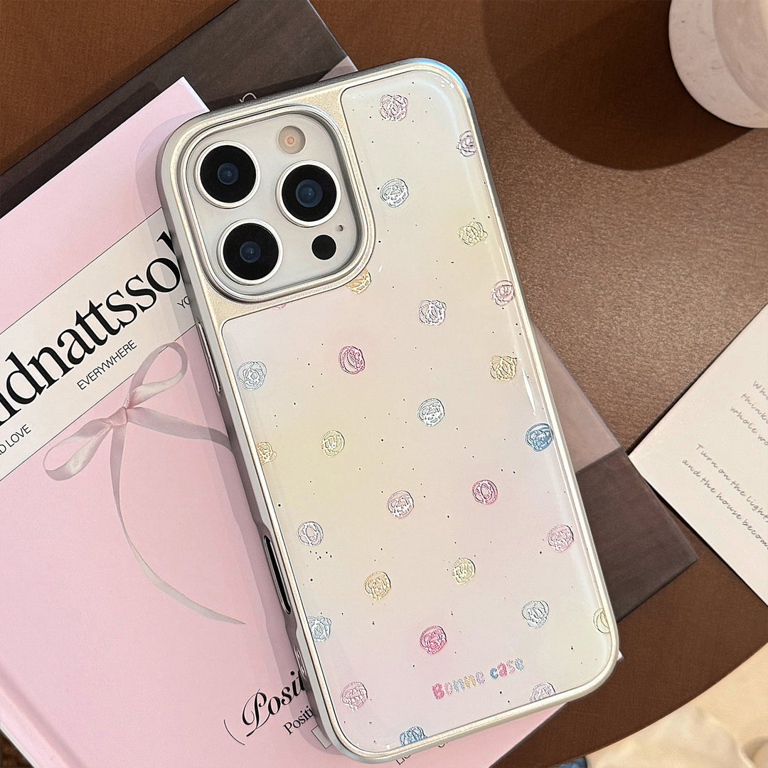 Gilt applicable Apple 15promax mobile phone case iphone16 color graffiti 17 electroplated silver 14 Epoxy Huawei