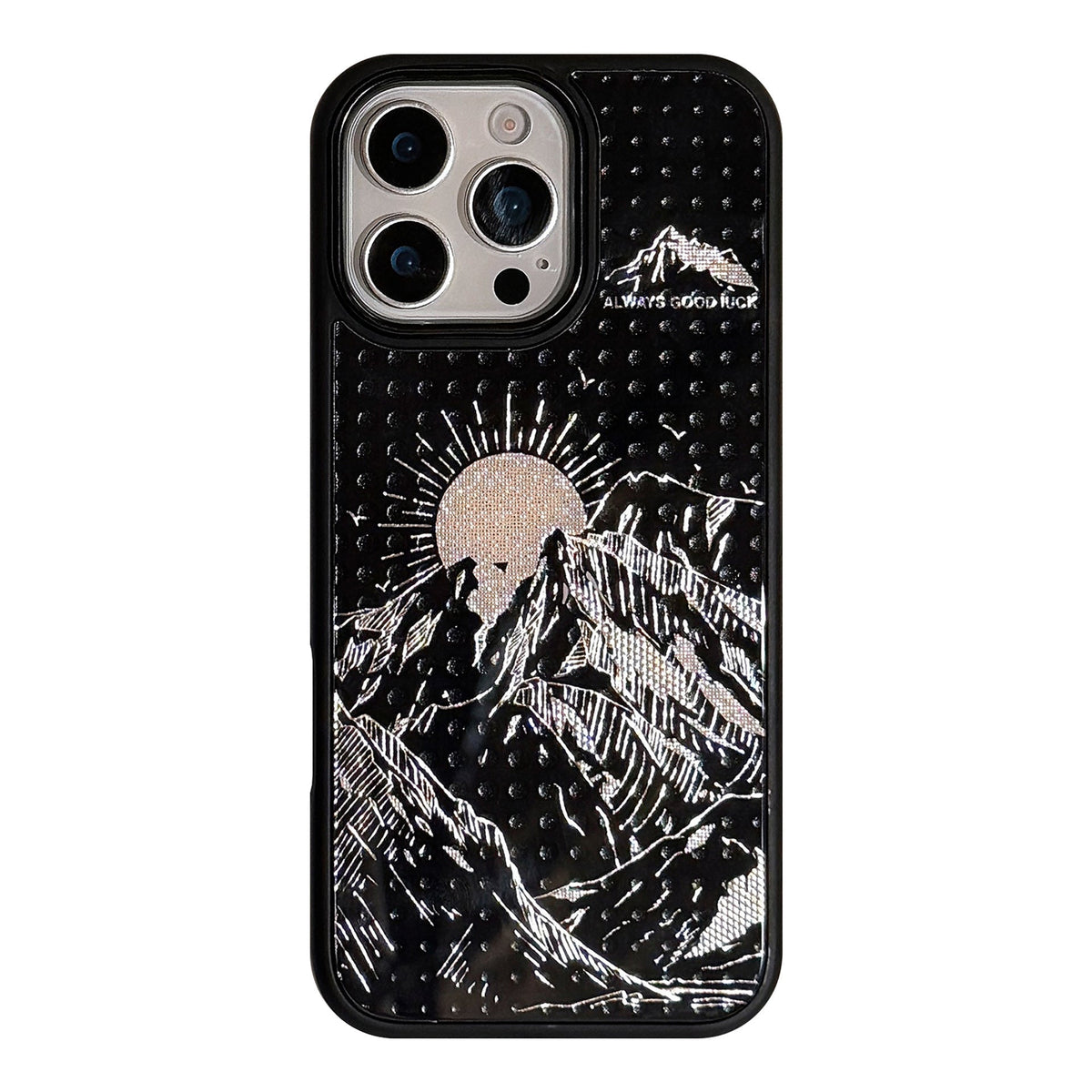 Gilt mobile phone case Apple 17promax protective case iPhone 16 Sunrise Jinshan 12 for 15 personalized glass
