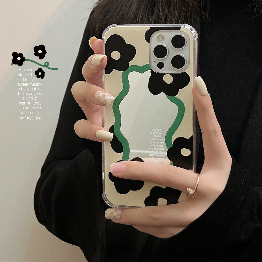 Зеркальная ниша для индивидуальности, подходит для чехла Apple iPhone 16 Pro Max, чехла для мобильного телефона 14 Pro, противоударного чехла 15/8, комплекта 11.