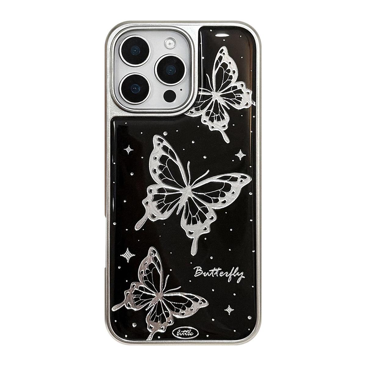 Funda Epoxy Gilt iPhone16 Funda para móvil Apple 15Pro Max 14 Mariposa Viento Oscuro 17 Adecuada para Huawei