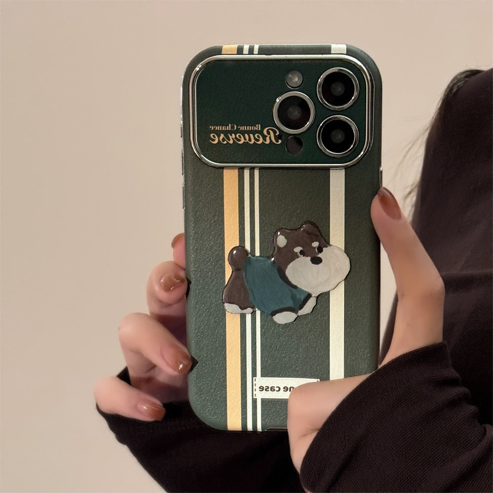 Чехол для телефона Apple 15promax в американскую полоску, мультяшный кронштейн iphone16, полностью закрывающий 17, 13, 14 поколения.