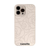 Funda de teléfono móvil Simple Camellia Apple 16 17promax de cuero 11 para iPhone 13 sentido avanzado 15 literatura y arte