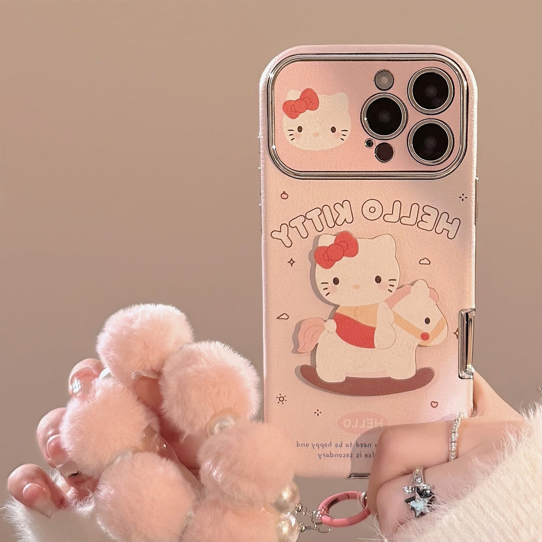 Funda de teléfono móvil de dibujos animados suave y linda Cortical Trojan cat para Apple 15promax iphone16 con cordón 17 14 suave