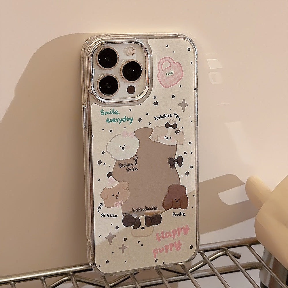 Bonito ins cachorro iphone16 para iphone 17pro max funda 13 espejo galvanizado 11 original 12