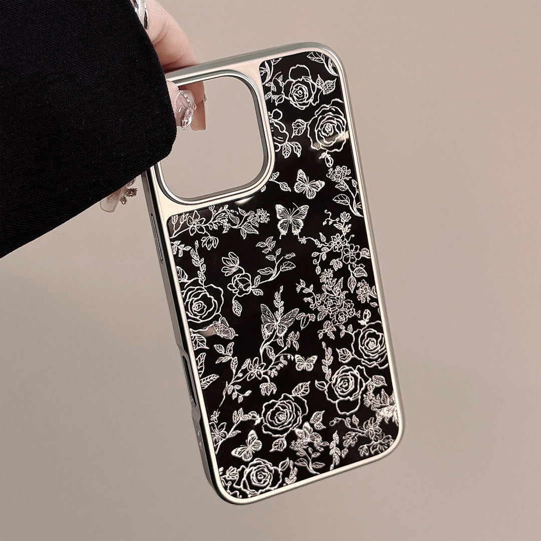 Gilt Apple 16promax mobile phone case iphone17 electroplating 13/14 butterfly 15 premium sense suitable for Huawei