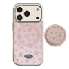 Gilt crushed flower applies to Apple 17promax mobile phone case 15 magnetic suction bracket iphone16 electroplating 14 Huawei