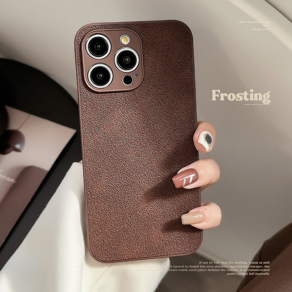 Чехол для iPhone 15 14promax Maillard, коричневый, с лунным узором, кожаный, для iPhone 11, 13 premium X