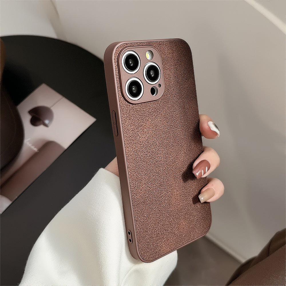 Чехол для iPhone 15 14promax Maillard, коричневый, с лунным узором, кожаный, для iPhone 11, 13 premium X