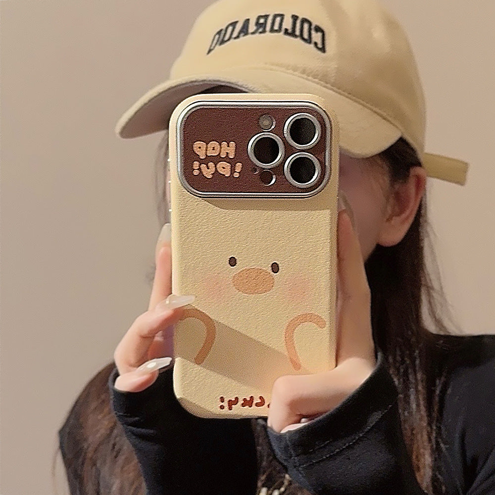 Aplicable a la funda de teléfono Apple 15promax iphone16, patito de cerdo súper lindo 17, corteza 13, anticaída 12